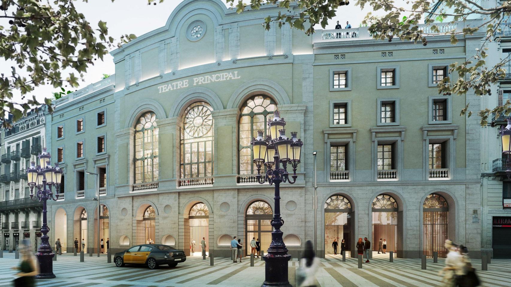 Render de la nueva fachada del Principal