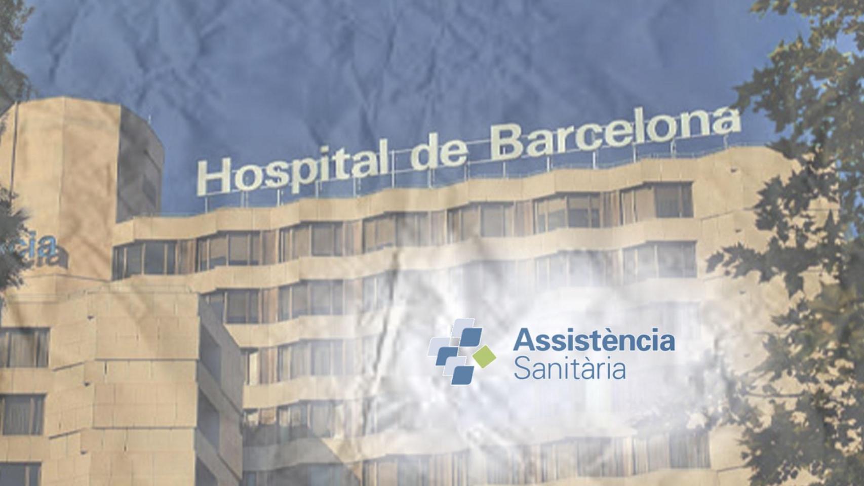 El Hospital de Barcelona con el logo de la cooperativa Assistència Sanitària, su dueño