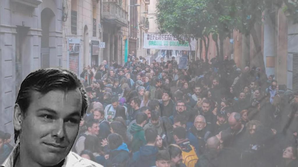 Paul Petermeijer, copropietario de New Amsterdam Developers, y la manifestación contra el desahucio de un vecino de la calle Sant Agustí de Barcelona