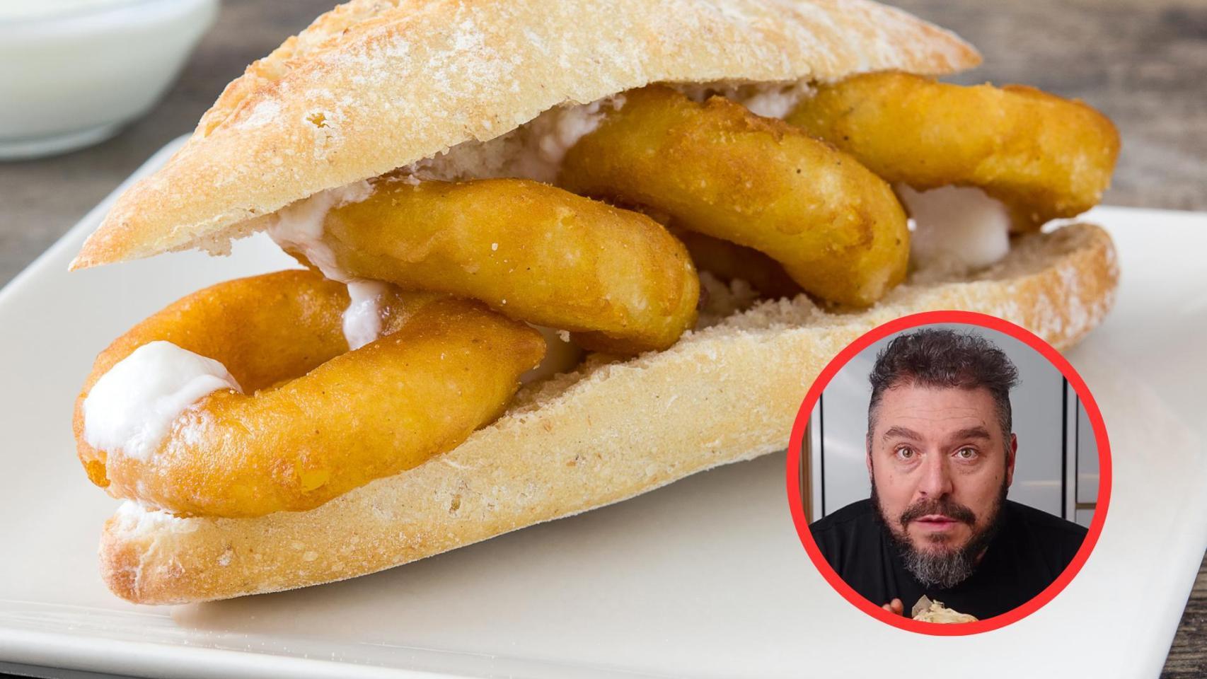 Bocadillo de calamares y Carlos Gómez