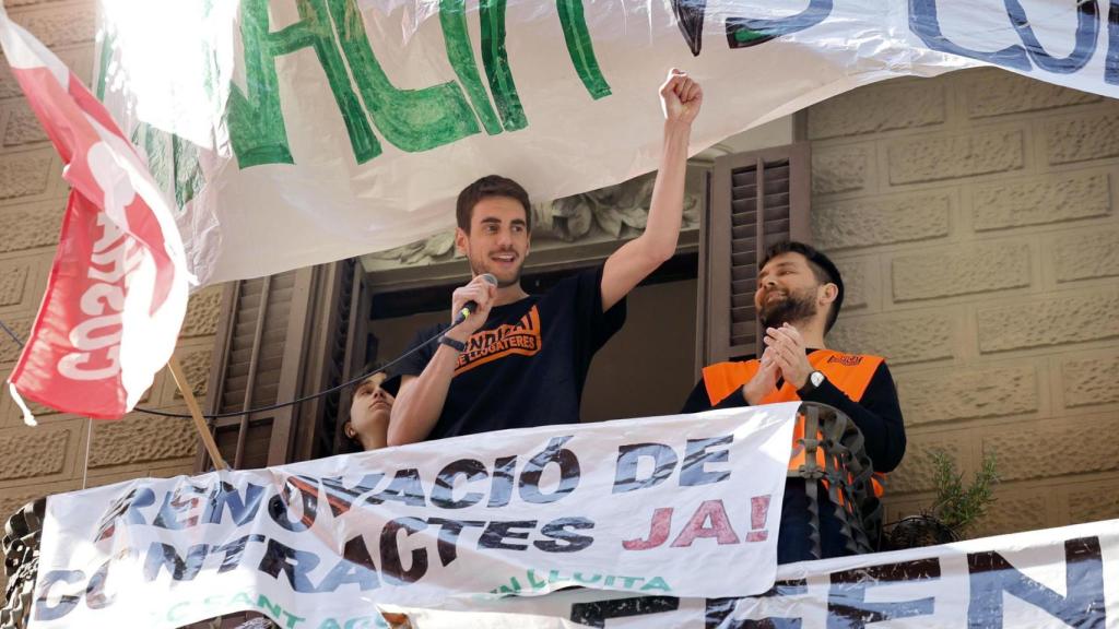 Txema Escorsa, inquilino del bloque de la calle Sant Agustí de Barcelona adquirido por el fondo New Amsterdam Developers que se niega a abandonar la vivienda