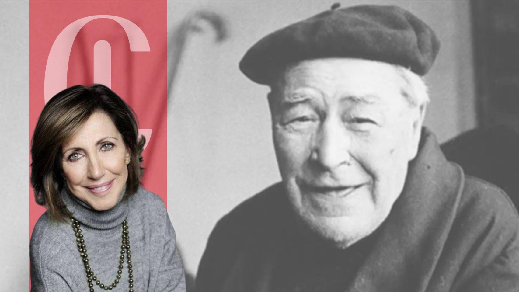 Rosa Cullell y el escritor Josep Pla