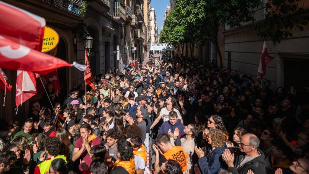 Protesta por el desahucio del 'inquiokupa' en Gracia