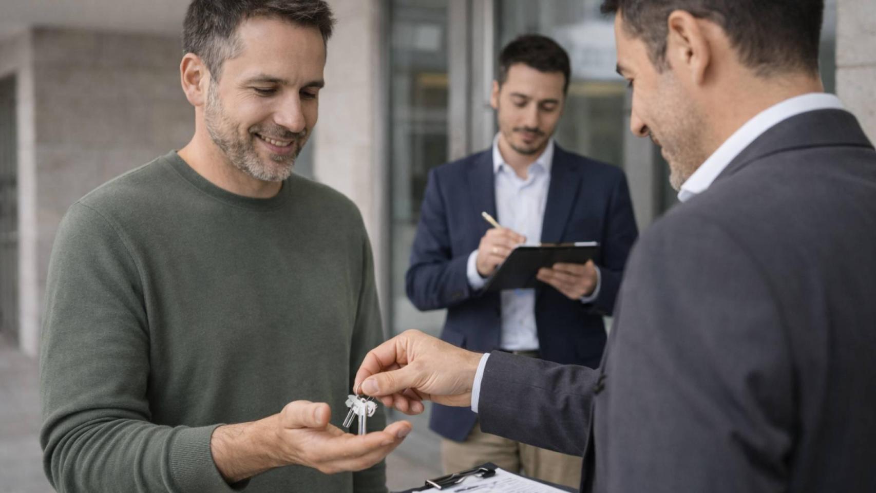 Entrega de llaves de una vivienda