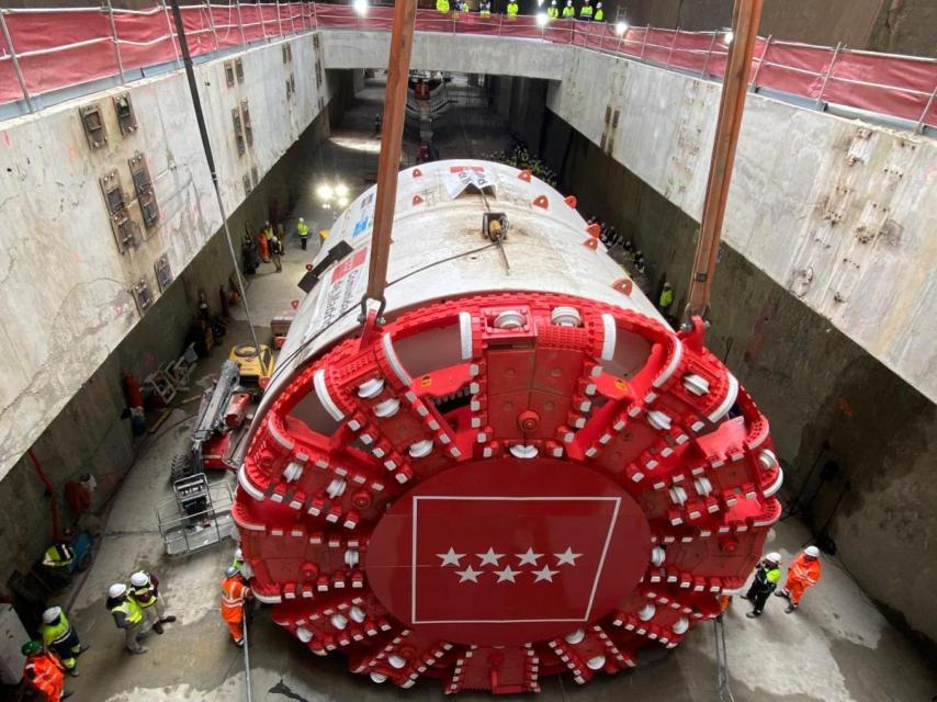 Interior de la tuneladora de la Línia 11 de Metro de Madrid