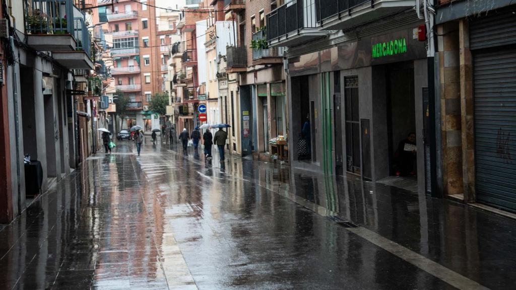 David Bote y vecinos del barrio de Cerdanyola