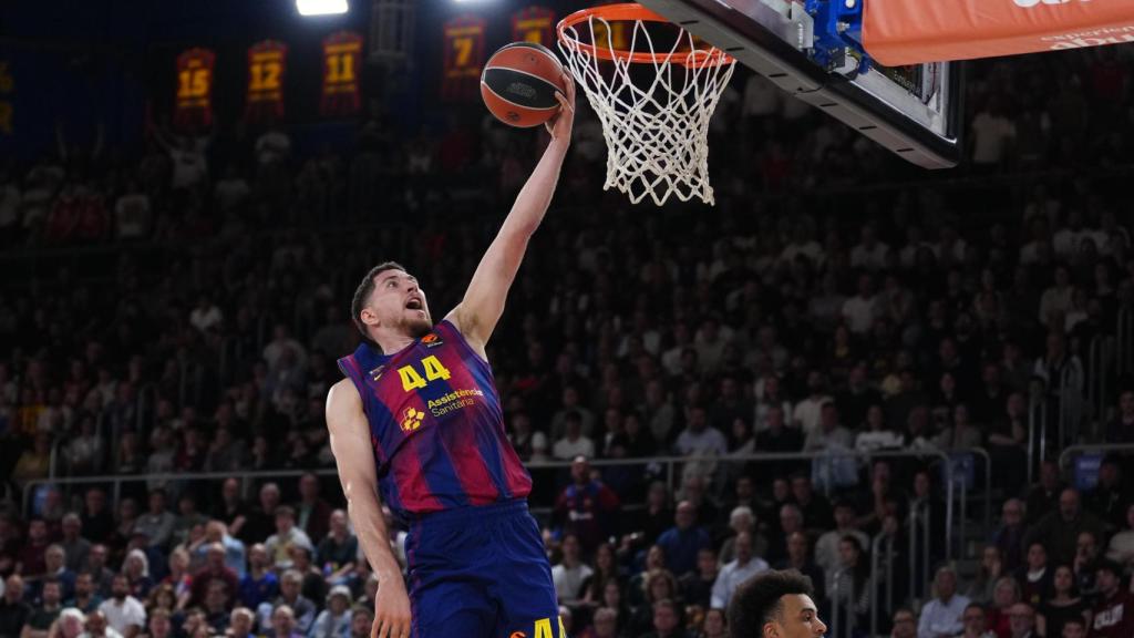 Joel Parra, en el Barça de bàsquet-Estrella Roja de l'Eurolliga