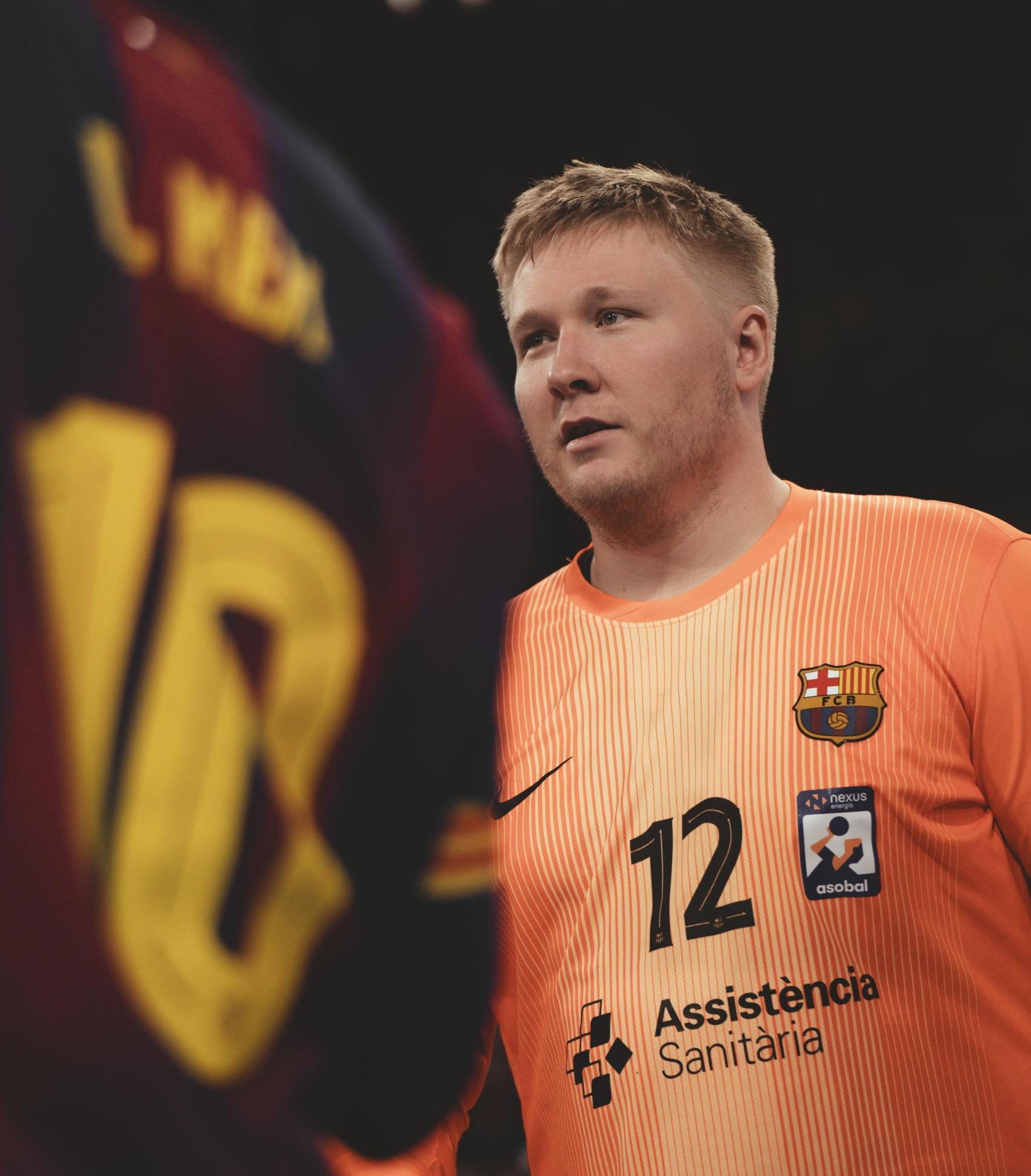 Emil Nielsen, en el triomf del Barça d'handbol contra el Ciudad Real