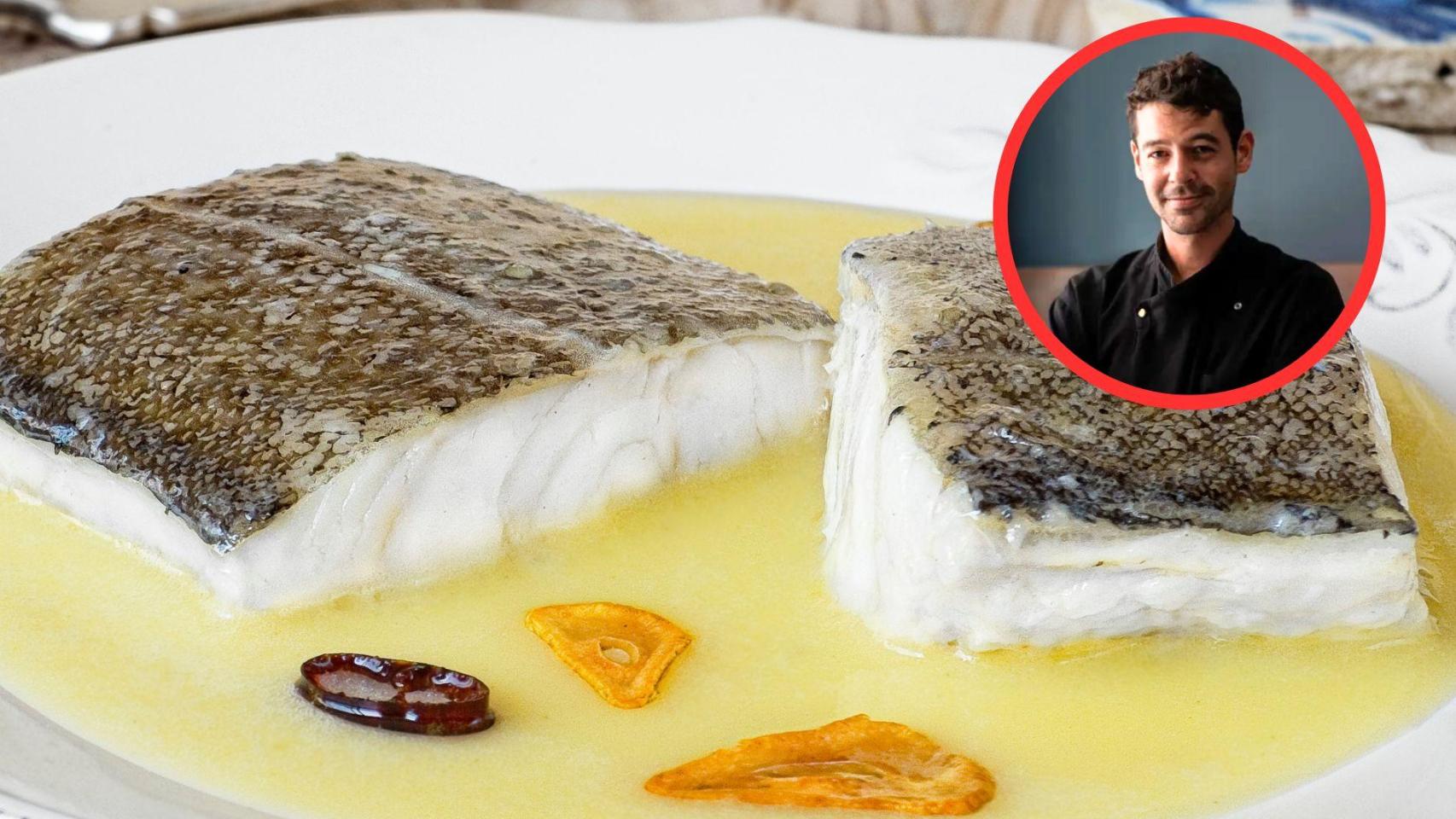 Diego Sánchez y bacalao al pil pil
