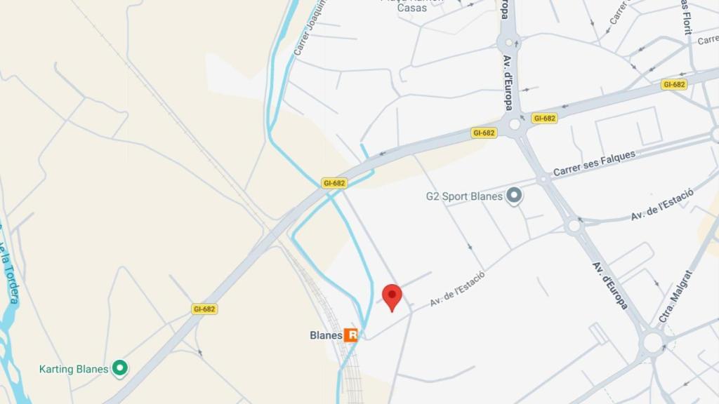 La ubicació de la caserna de la Guàrdia Civil de Blanes (Girona)