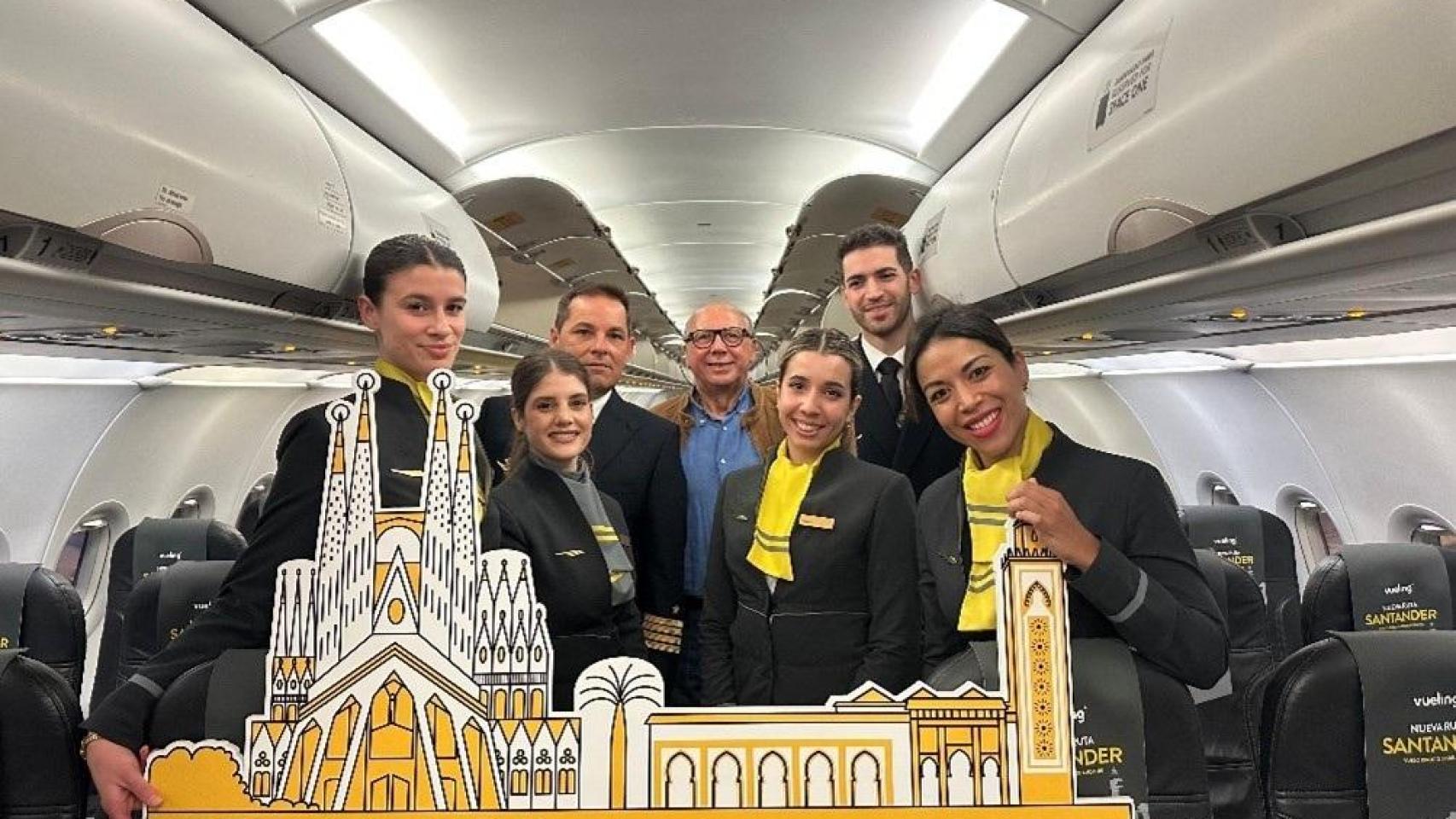 Imagen del primer vuelo de Vueling entre Barcelona y Nador (Marruecos)