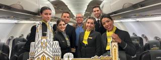 Imagen del primer vuelo de Vueling entre Barcelona y Nador (Marruecos)