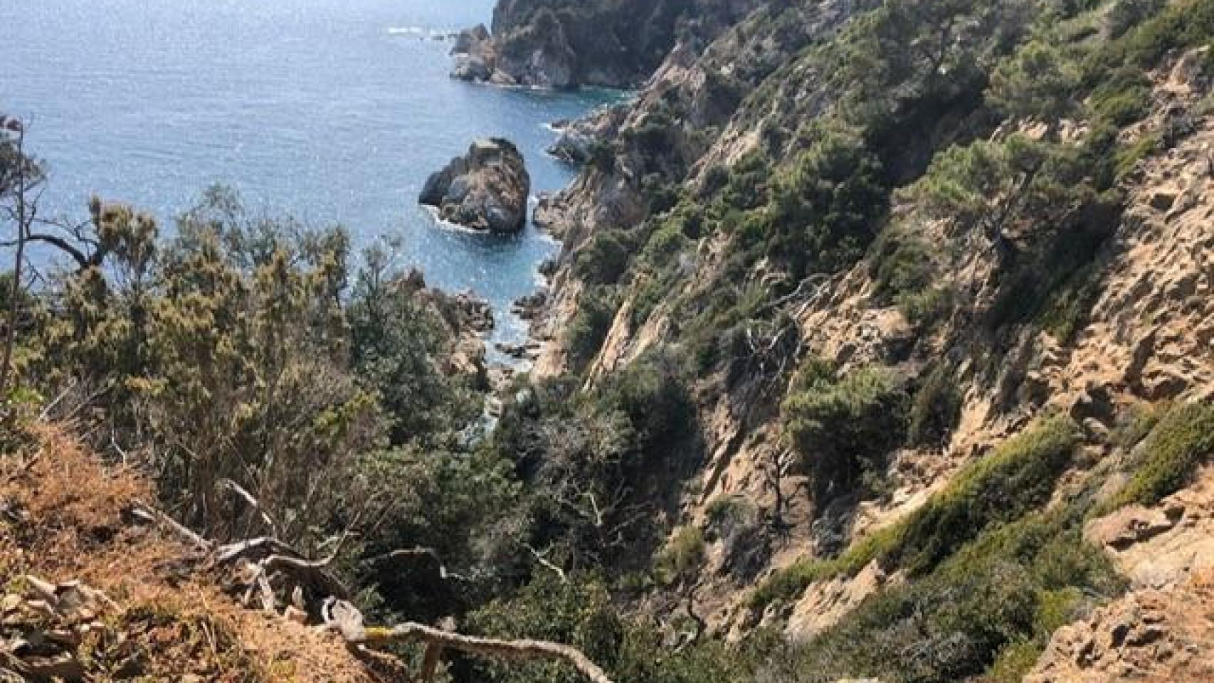Un tramo del camino de ronda en Lloret de Mar
