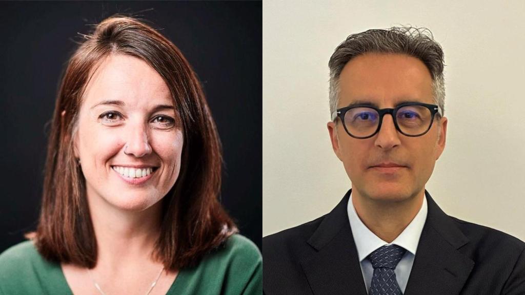 De izquierda a derecha, Anna Rosés Belló, delegada del Gobierno en África Occidental, y José Luis Martos, delegado del Gobierno en los Países Nórdicos y en los Países Bálticos.