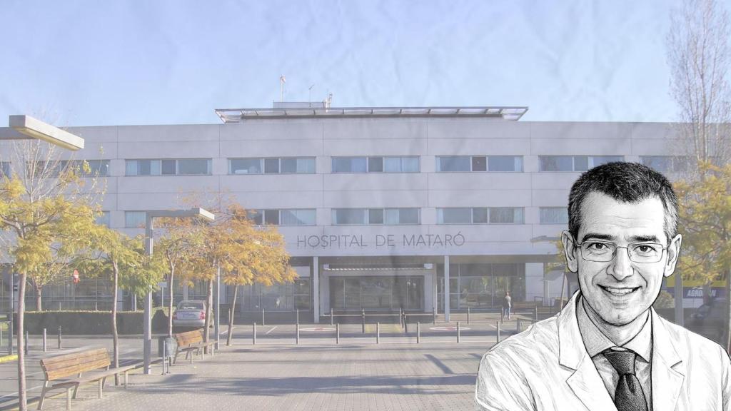 Rafael Lledó, con el acceso al Hospital de Mataró