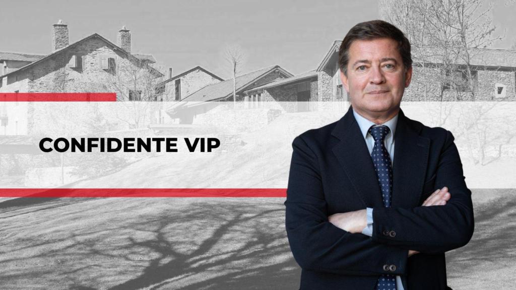 Gonzalo Baratech y una imagen de Mas Sallent, en Bolvir, una de las promociones de Laucirica