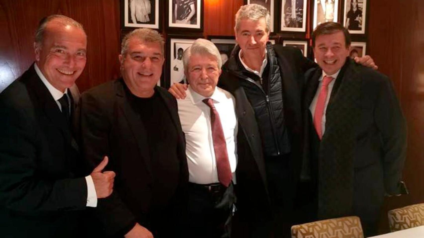 Comida de directivas de Barça y Atlético en el De María