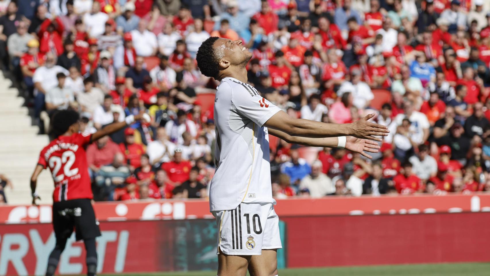 Kylian Mbappé, frustrado por una ocasión fallada en el RCD Mallorca-Real Madrid