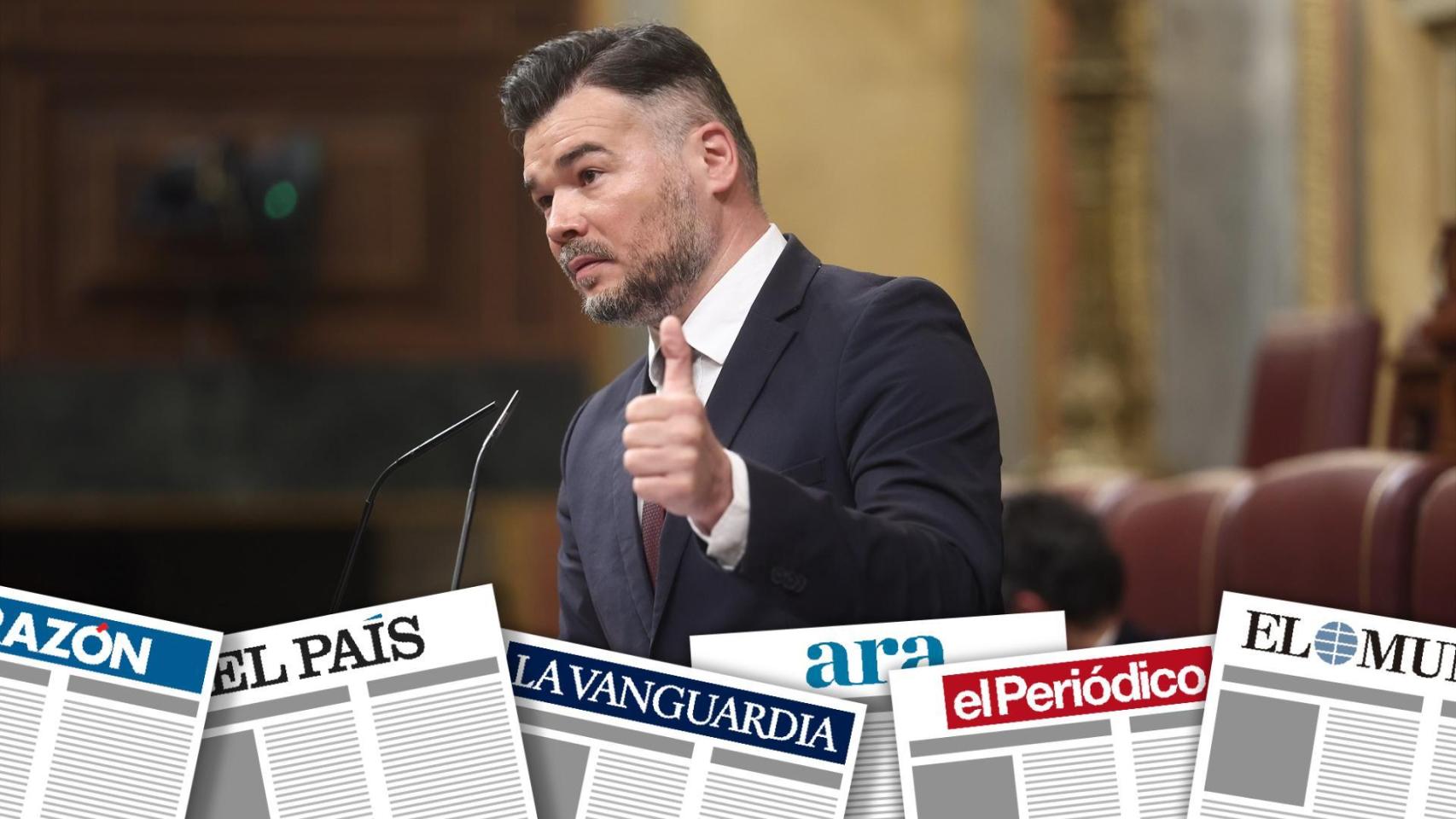 Primeras planas con Gabriel Rufián