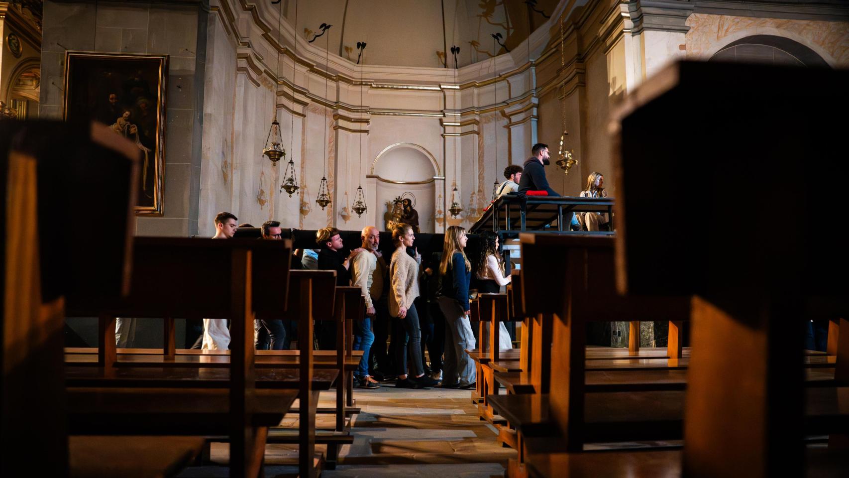 Ensayos de la hermandad en la Iglesia de Mataró