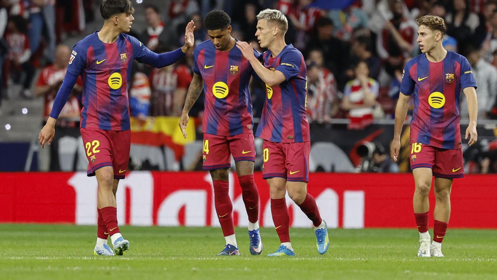 Rashford celebra su gol al Atlético