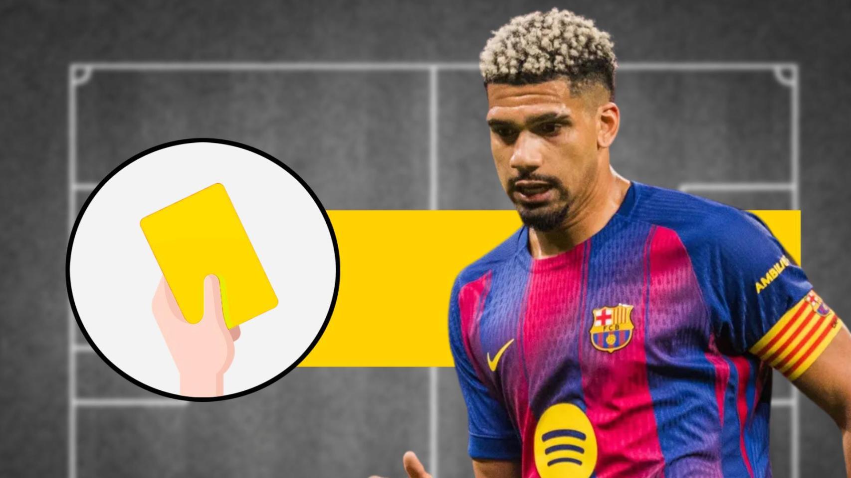 Tarjeta amarilla para Ronald Araujo en el Atlético de Madrid-Barça de Liga