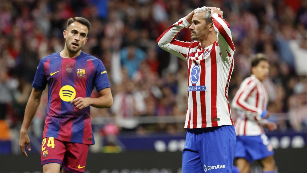 Antoine Griezmann lamenta una ocasió fallada en l'Atlètic de Madrid-Barça