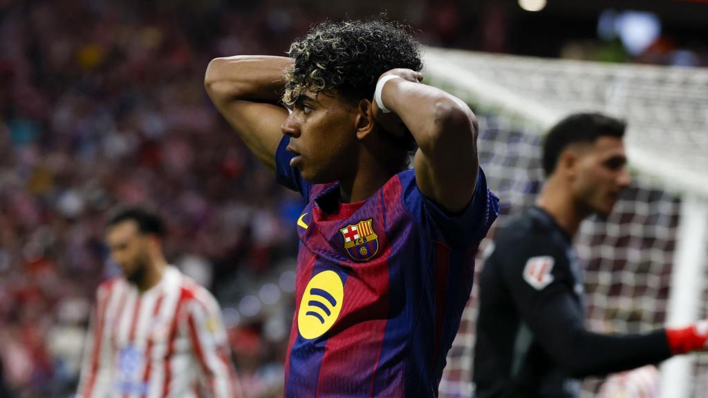 Lamine Yamal, durant l'Atlètic de Madrid-Barça