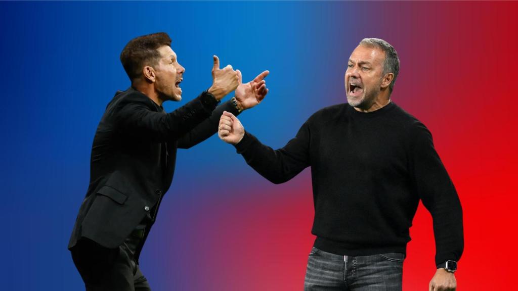 Diego Simeone y Hansi Flick en un fotomontaje