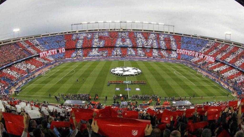 L'Estadi Vicente Calderón, en un partit de Champions League