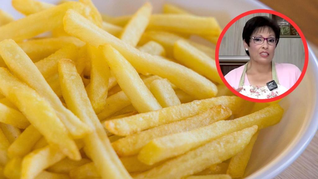 Loli Domínguez y patatas fritas