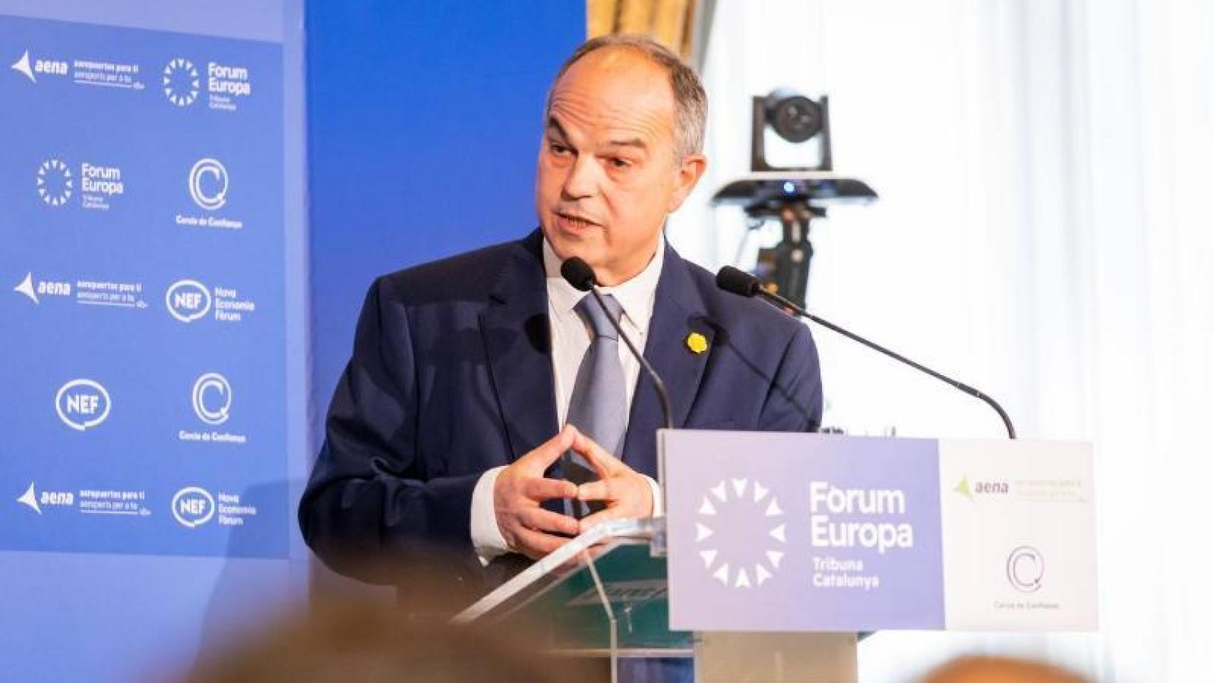El secretario general de Junts, Jordi Turull, en el Hotel Palace de Barcelona