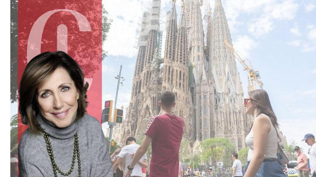 Rosa Cullell y una fotografía de la Sagrada Familia
