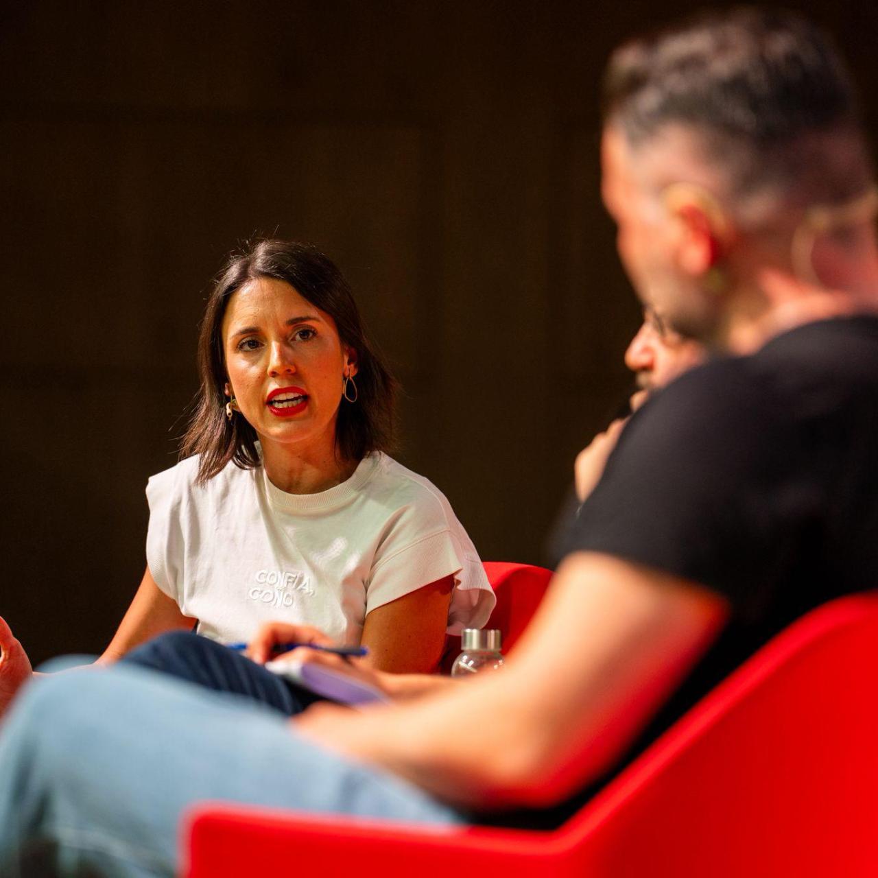 Irene Montero y Gabriel Rufían, en Barcelona