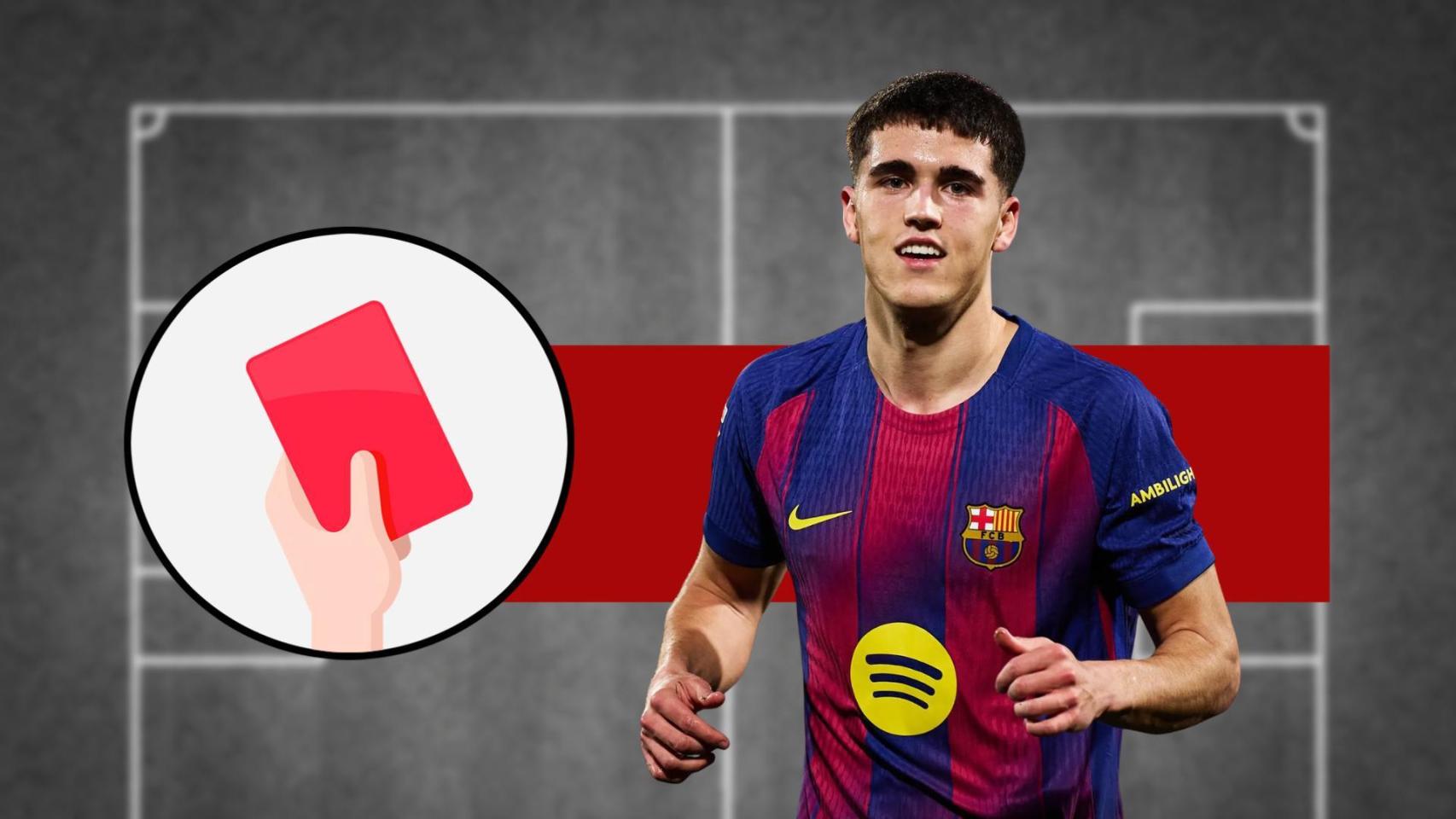 Tarjeta roja para Pau Cubarsí en el Barça-Atlético de Madrid de Champions