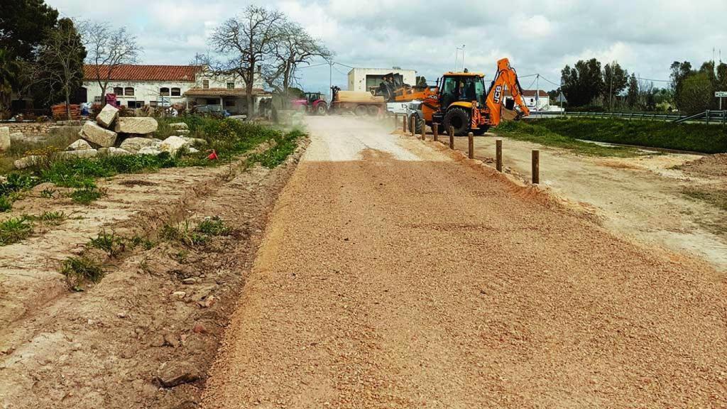 Obres a la Via Verda entre Roquetes i la Ràpita