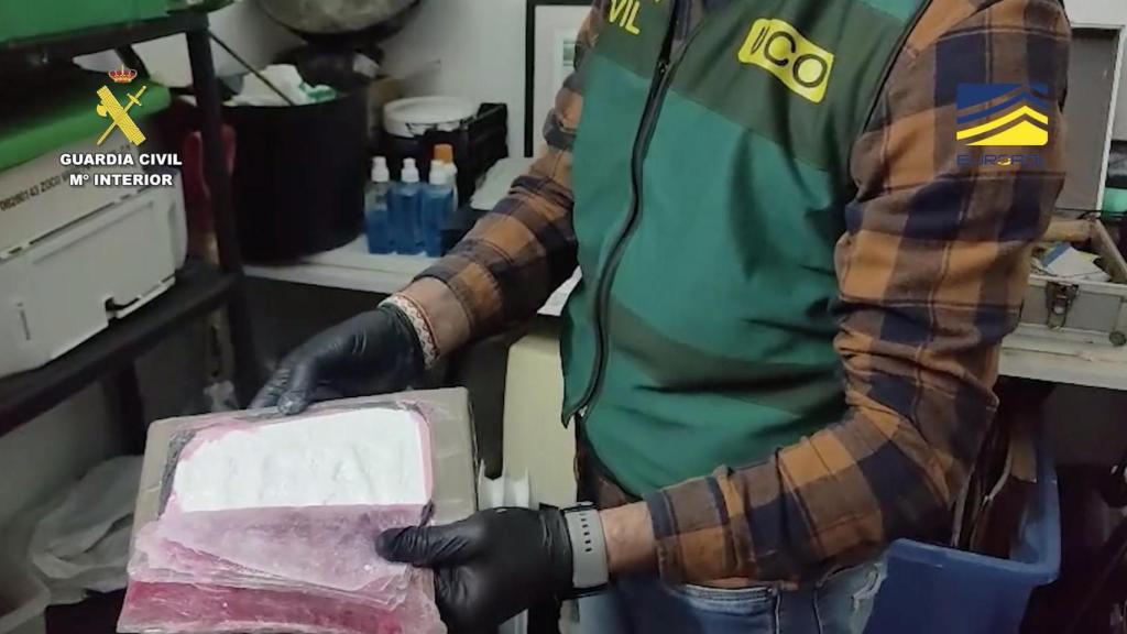 Fardell de cocaïna que es va trobar durant els registres realitzats per la Guàrdia Civil