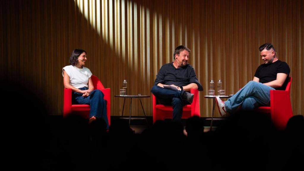Irene Montero, Xavier Domènech y Gabriel Rufián, en Barcelona