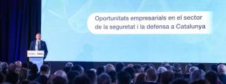 El 'conseller' de Empresa y Trabajo de la Generalitat, Miquel Sàmper, en el ciclo de encuentros 'Oportunidades empresariales en el ámbito de la seguridad y la defensa'