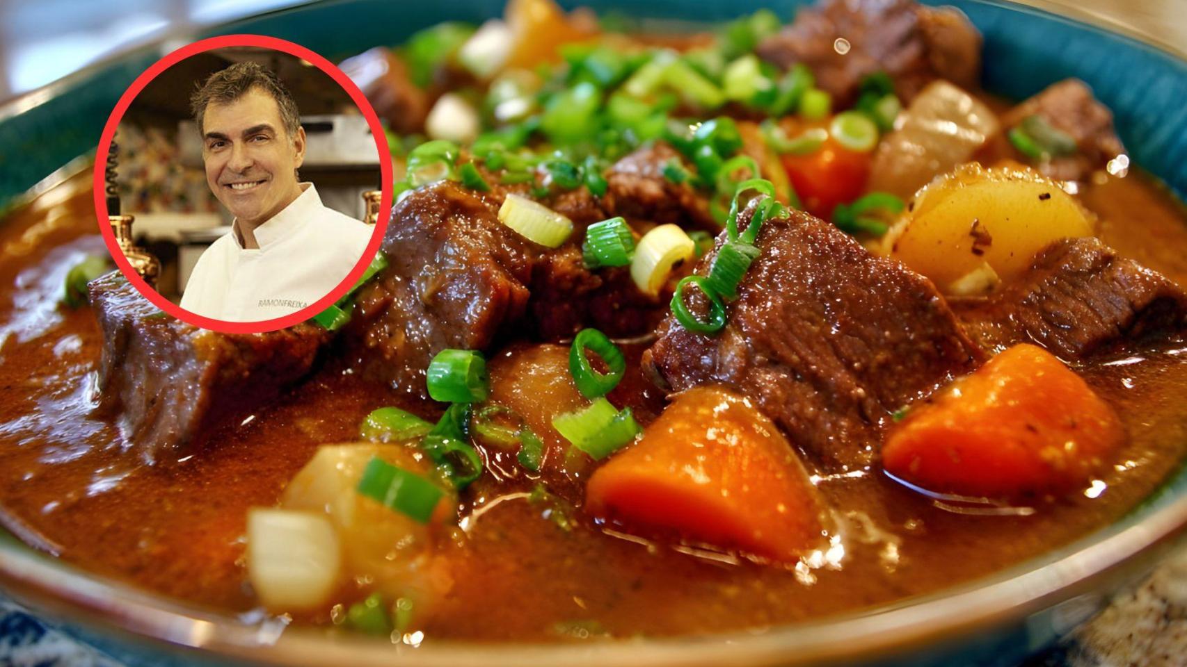 Ramón Freixa y guiso de carne