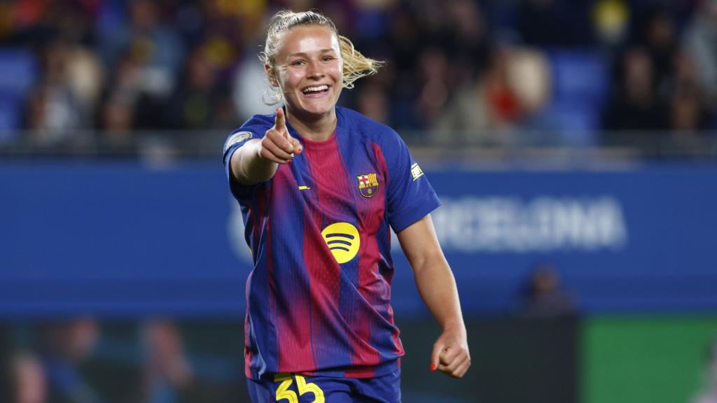 Martine Fenger marca el seu primer gol amb el Barça Femení