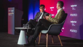 Salvador Illa, presidente de la Generalitat, en el foro de Politico y beBartlet