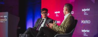 Salvador Illa, presidente de la Generalitat, en el foro de Politico y beBartlet