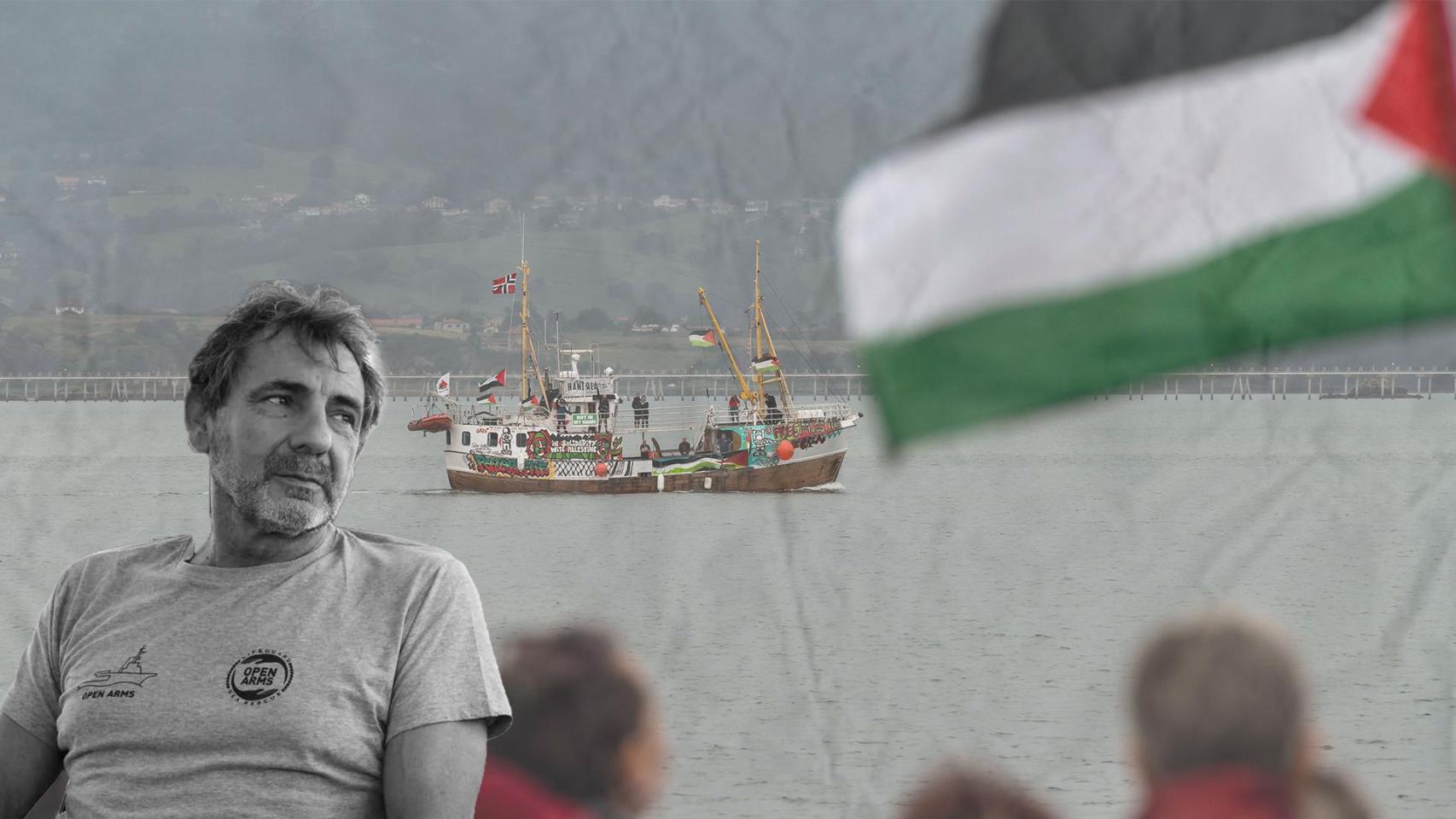 Fotomontaje de Oscar Camps y la Flotilla