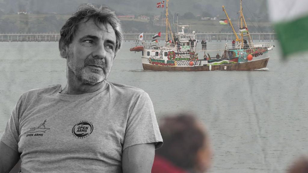 Fotomontaje de Oscar Camps y la Flotilla
