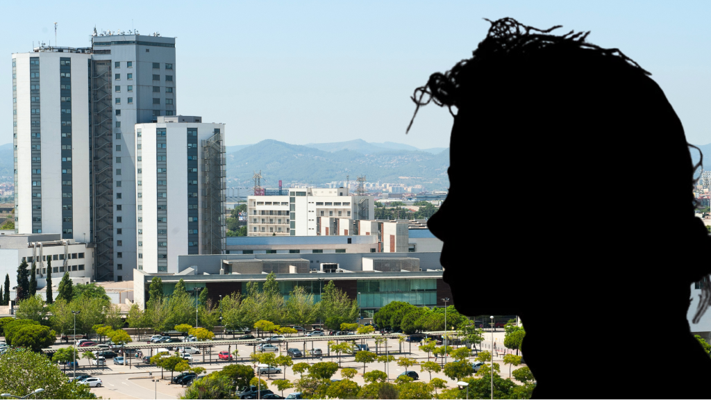 El Hospital de Bellvitge y la silueta del malogrado Michael Jackson, el 'rey del pop'