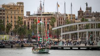 La Global Sumud Flotilla, partiendo del Puerto de Barcelona