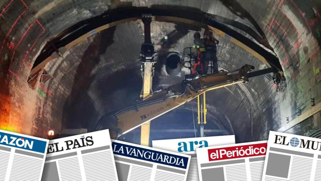 Montaje de primeras planas con el tunel de Rubí