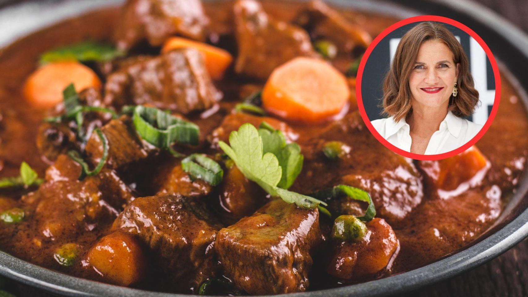 Samantha Vallejo-Nágera y guiso de carne