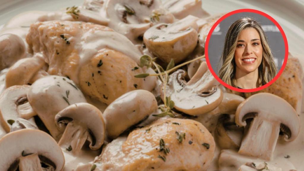 Marta Sanahuja y champiñones con queso